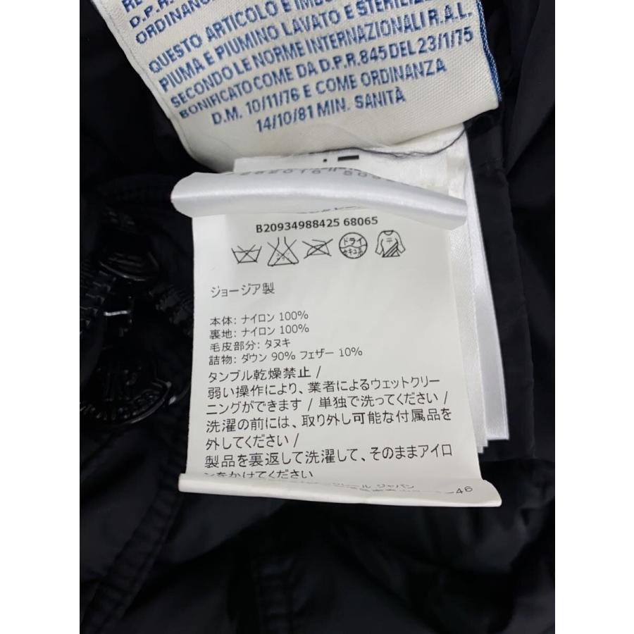 MONCLER◇ロングダウンジャケット/--/ナイロン/BLK/無地/B20934988425