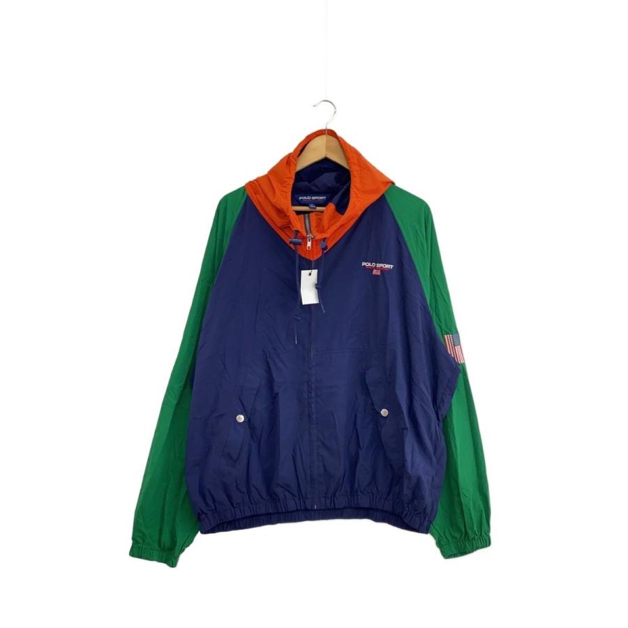POLO SPORT◇マルチカラー ナイロンジャケット/M/ナイロン/NVY/無地