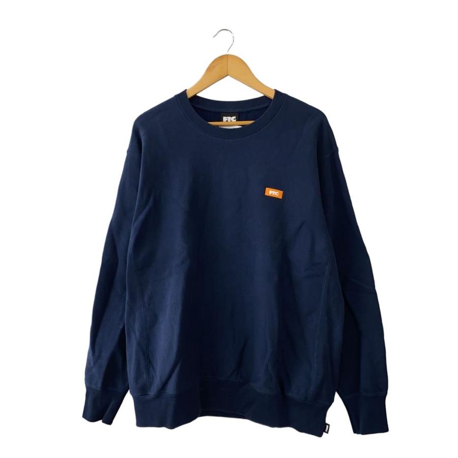 FTC◇SMALL BOX LOGO CREW NECK/スウェット/XL/コットン/ネイビー 