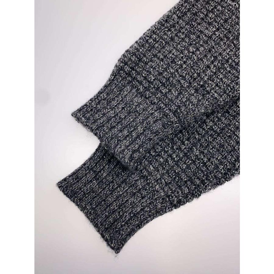 WACKO MARIA◇WAFFLE KNIT CARDIGAN カーディガン(厚手)/M/ウール/GRY