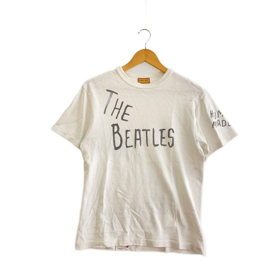HUMAN MADE◇THE BEATLES/Tシャツ/S/コットン/WHT : セカンド