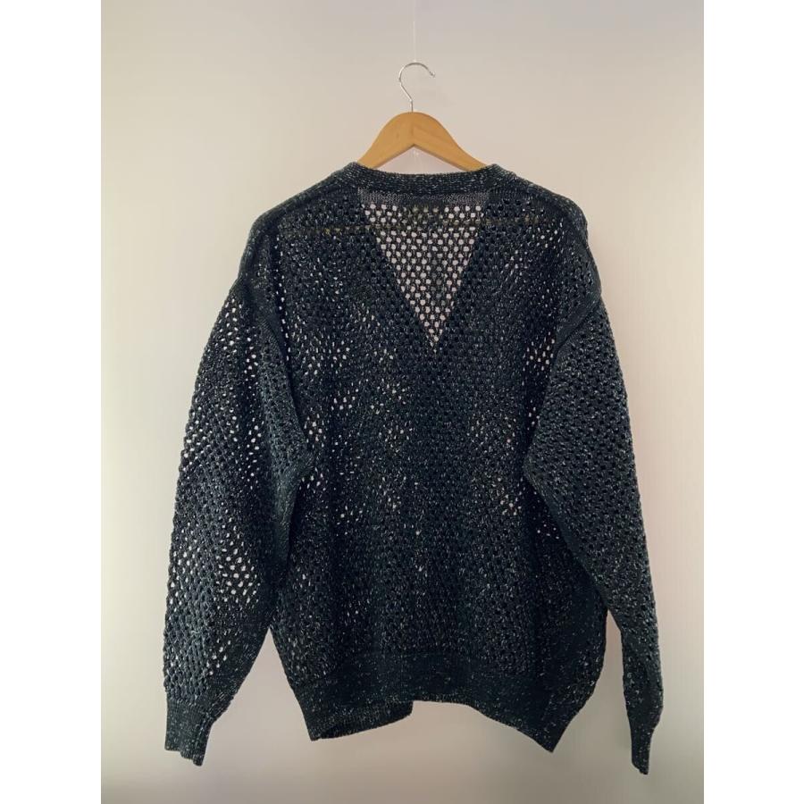 YOKE◇MESHED KNIT CARDIGAN/3/コットン/GRN/YK22SS0345S : セカンド