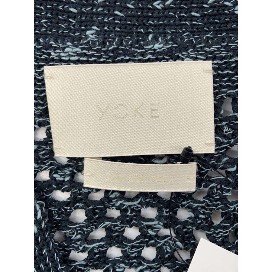 YOKE◇MESHED KNIT CARDIGAN/3/コットン/GRN/YK22SS0345S : セカンド