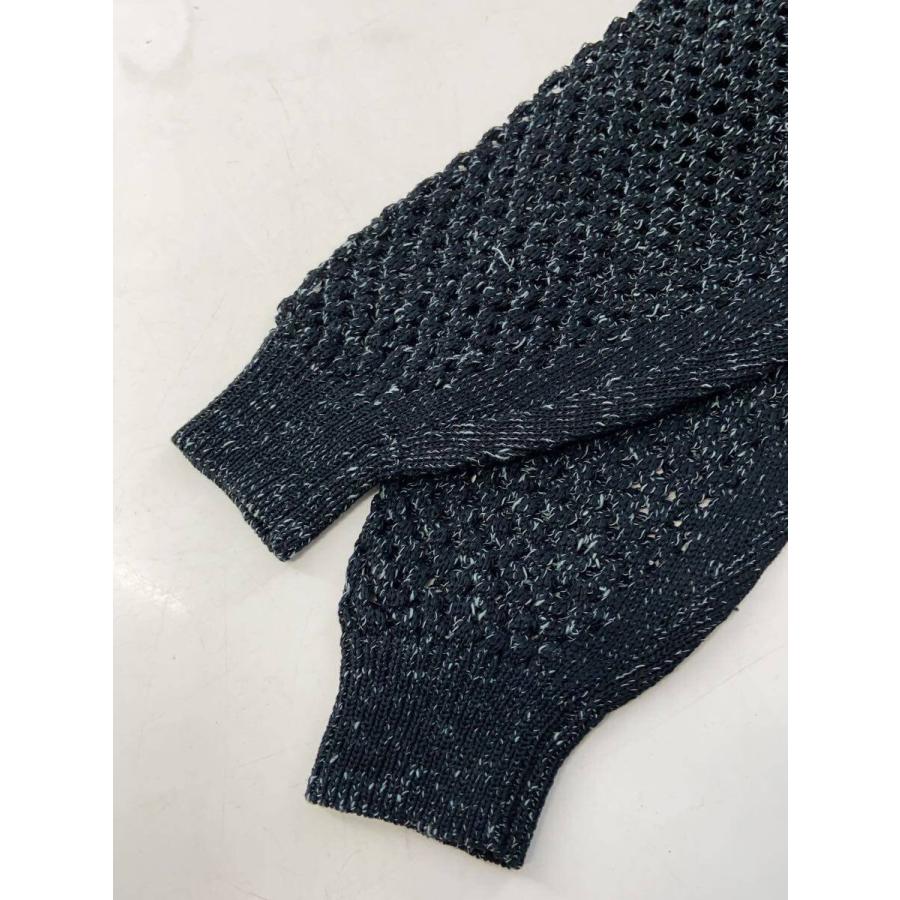 YOKE◇MESHED KNIT CARDIGAN/3/コットン/GRN/YK22SS0345S : セカンド