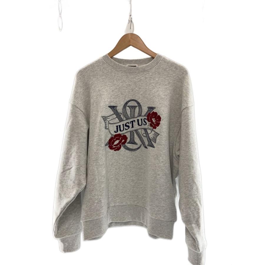 KITH︎✦︎総プリントスエット トレーナー KITH◇JUST US/刺繍/スウェット/M/コットン/GRY/25-072-060-0013-4-0
