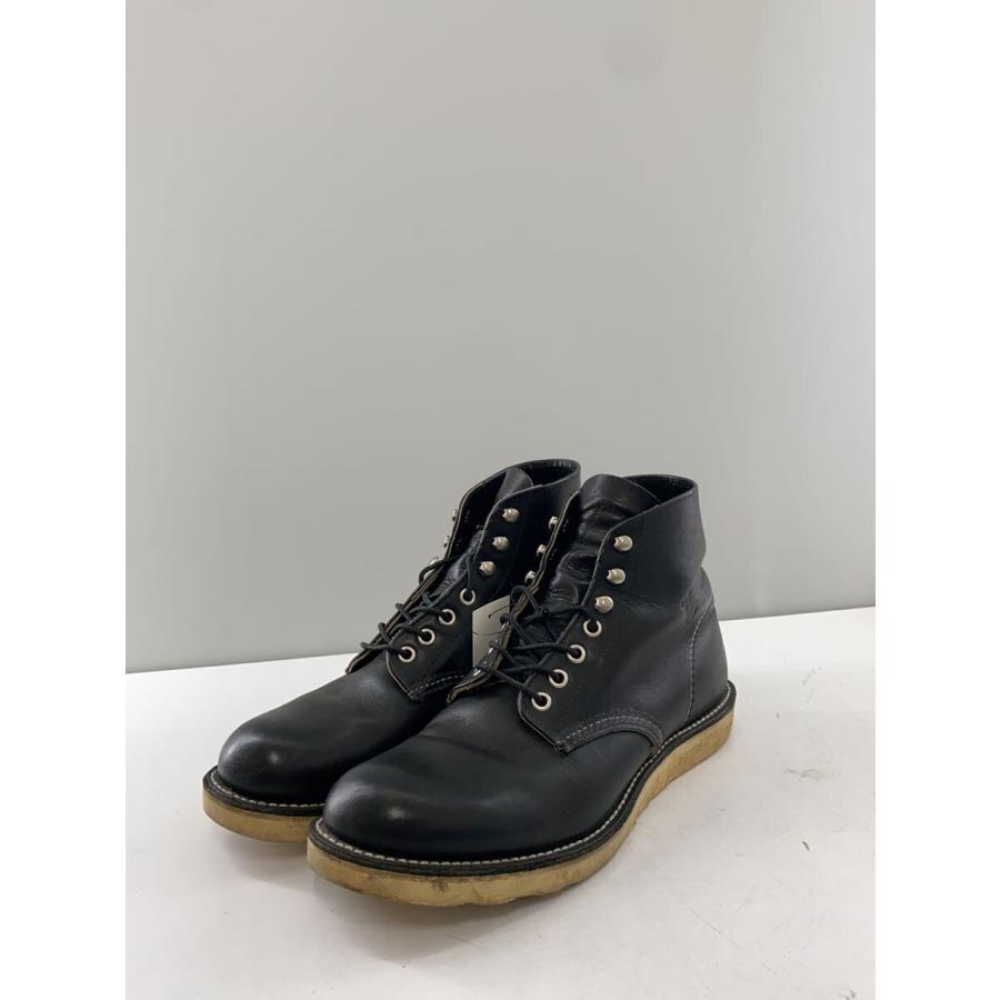 RED WING◇PLAIN TOE/レースアップブーツ/26cm/BLK/レザー/9070 