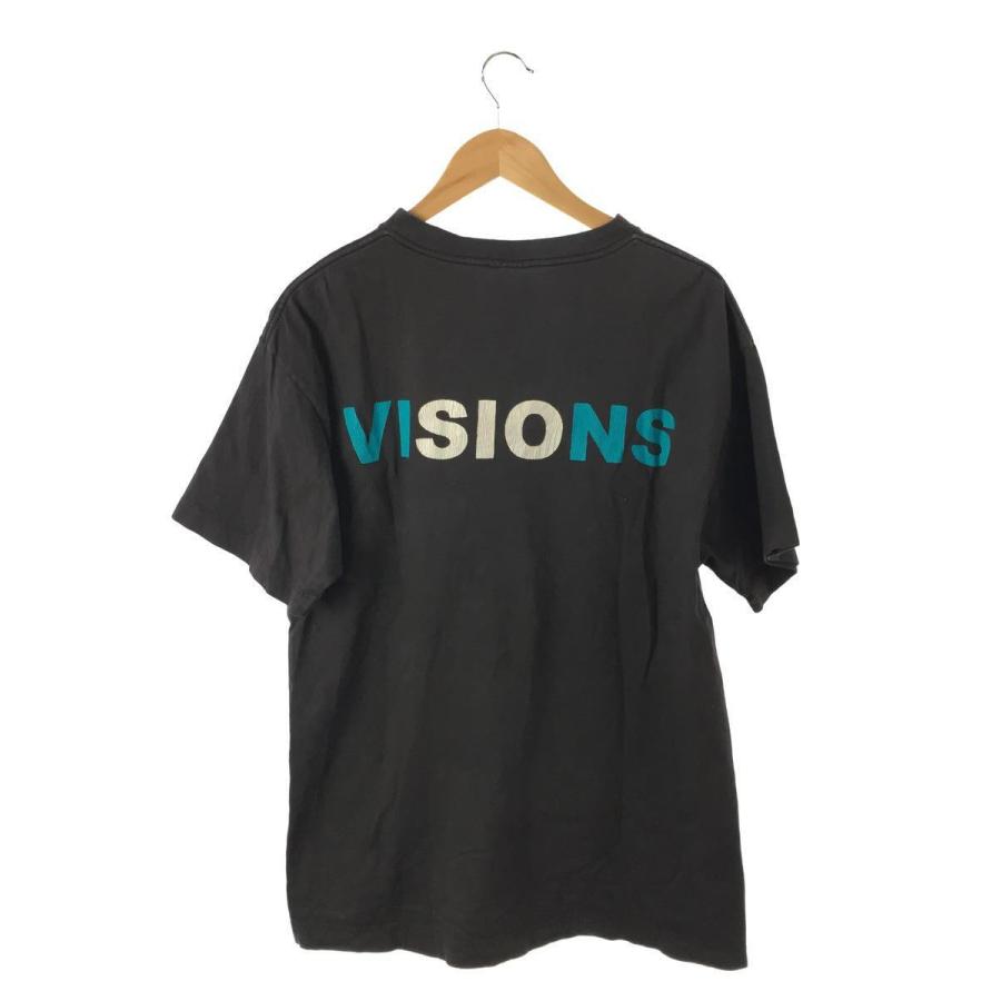 SAINT MICHAEL◇Vision S/S Vintage Tee/Tシャツ/L/コットン/BLK