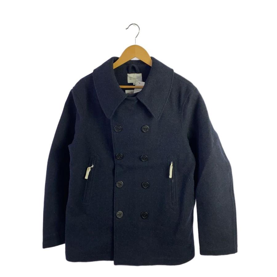 VISVIM×Harris Tweed GORE-TEX ピーコート visvim◇ピーコート/XL/ゴアテックス/NVY/ハリスツイード/無地