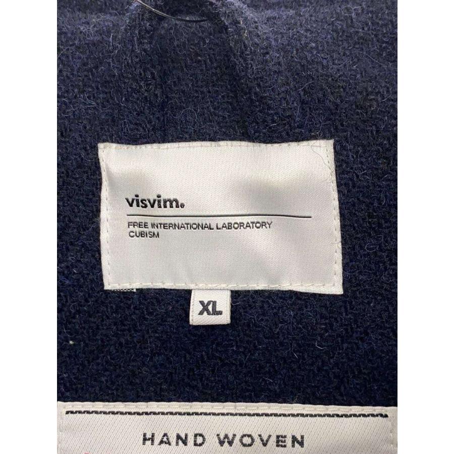 visvim◇ピーコート/XL/ゴアテックス/NVY/ハリスツイード/無地