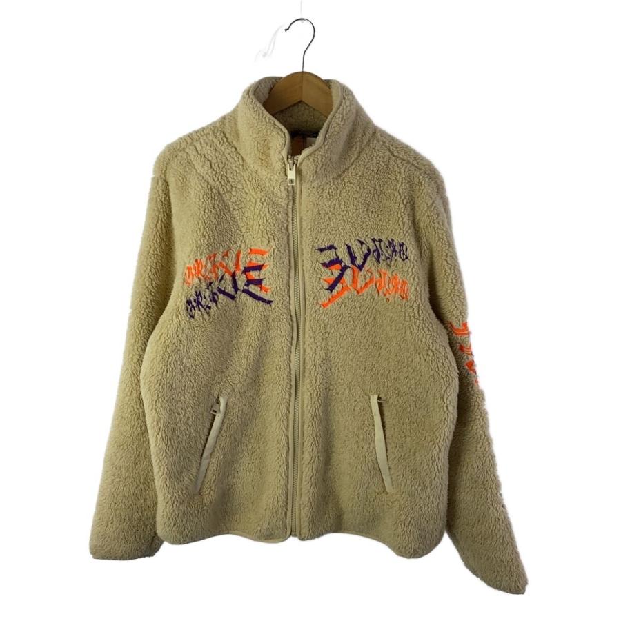 DIESEL◇ボアフリースジャケット/L/刺繍/ポリエステル/CRM/S-FURIOUS