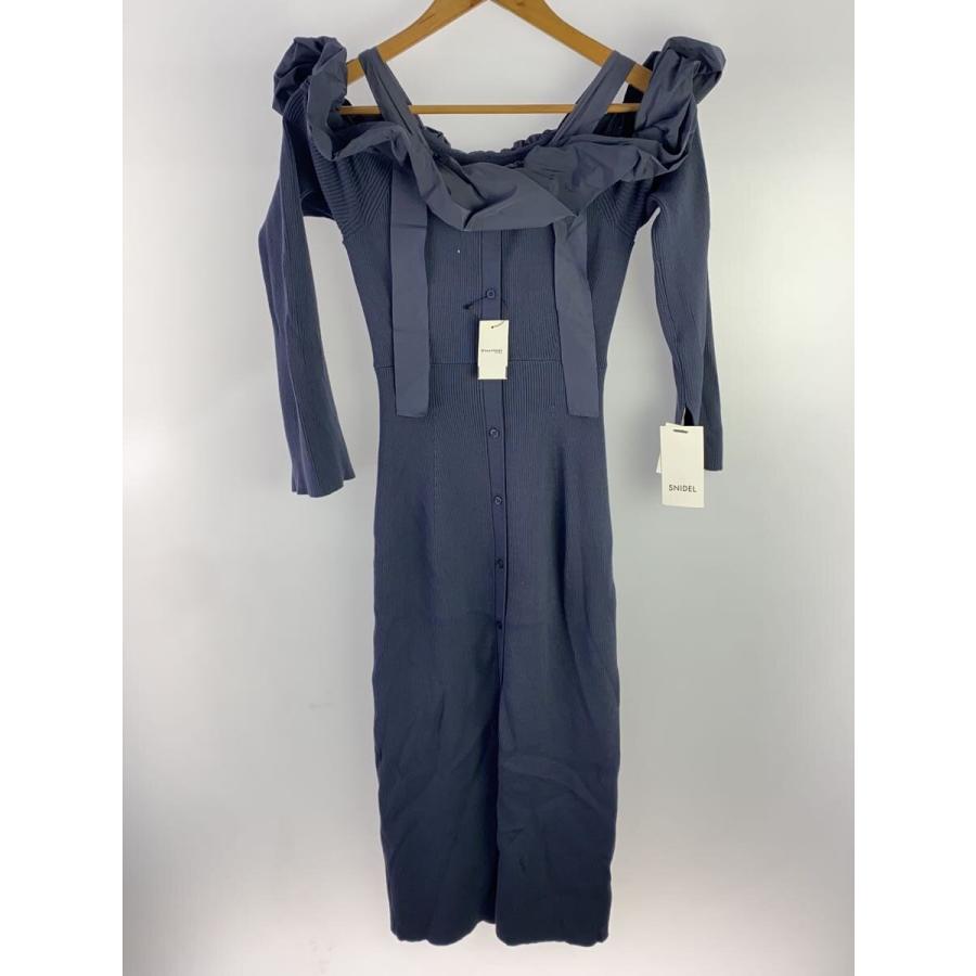 SNIDEL◇フリルドッキングオフショルニットワンピース/FREE/レーヨン