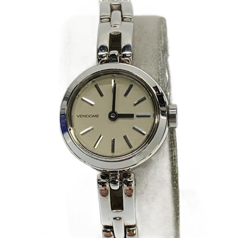 VENDOME AOYAMA◇クォーツ腕時計/アナログ/ステンレス/WHT/SLV