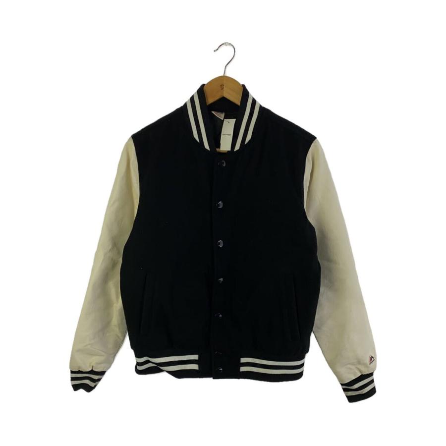 Majestic◇マジェスティック/ウール×レザー切替/スタジャン/S/ウール