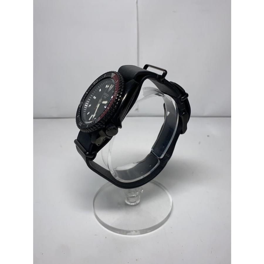 SEIKO◇自動巻腕時計/アナログ/レザー/BLK/SBSA189 セイコー 
