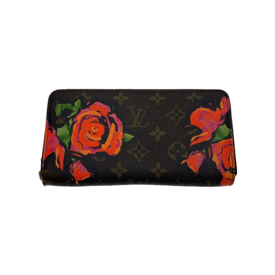 LOUIS VUITTON◇ジッピー・ウォレット_モノグラム・ローズ_BRW/PVC/BRW