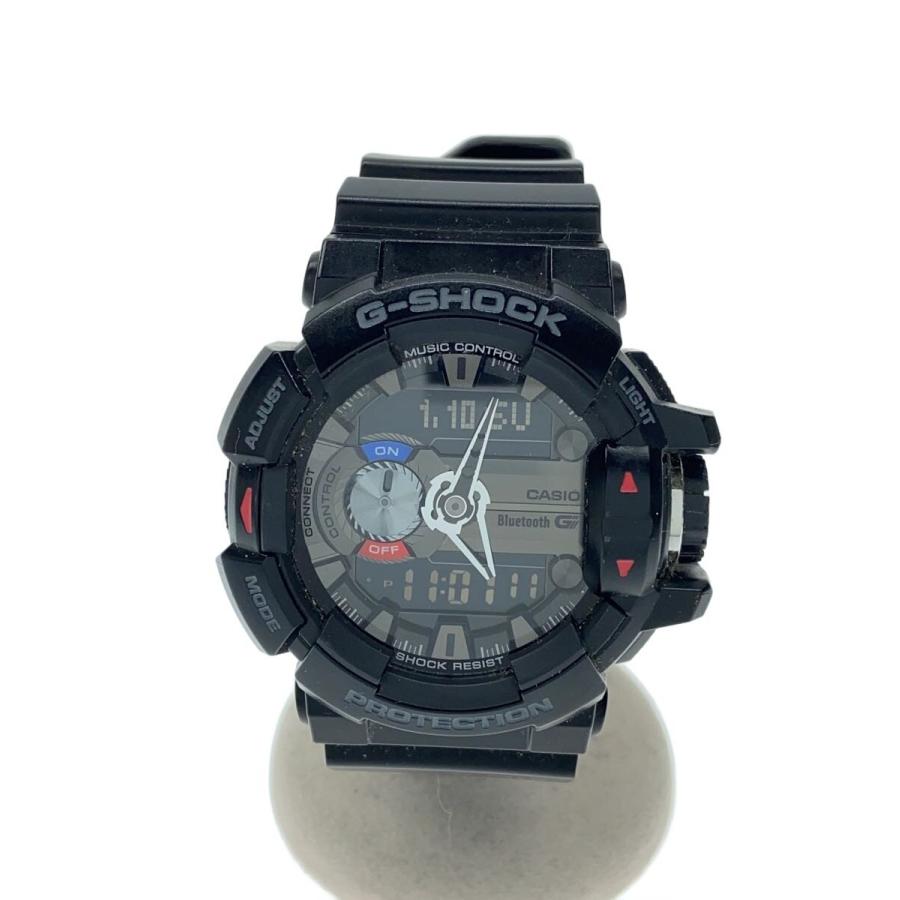 CASIO◇クォーツ腕時計・G-SHOCK/デジアナ/ラバー/SLV/BLK : セカンド