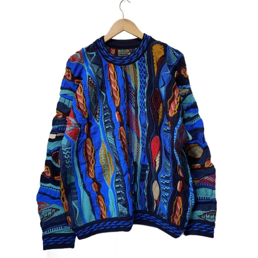 COOGI◇ニット・セーター(厚手)/L/ウール/マルチカラー/総柄/90s/毛玉