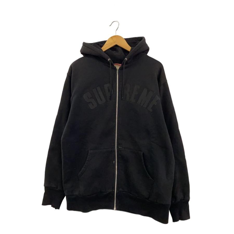 Supreme◇ジップパーカー/XL/コットン/BLK/Arc Logo Thermal Zip Up