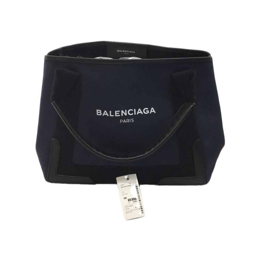 BALENCIAGA CABAS S 美品 BALENCIAGA◇CABAS/カバスS/デニムキャンバス/トートバッグ/キャンバス