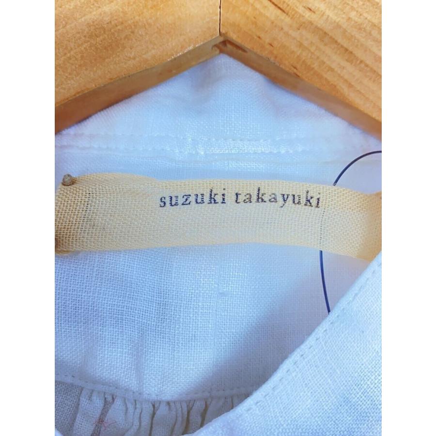 suzuki takayuki◇long shirt/長袖シャツ/FREE/リネン/WHT/無地/T002 