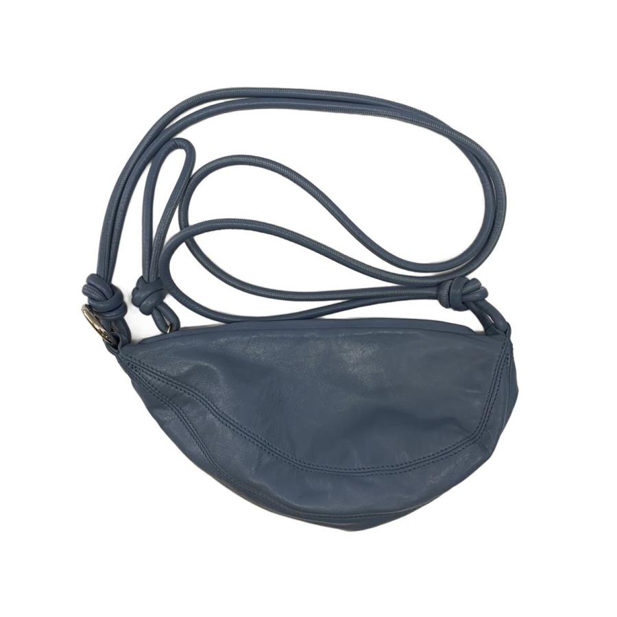 DRIES VAN NOTEN レザー ボディバッグ DRIES VAN NOTEN◇クロスボディ M.L.BAG/レザー/BLU/無地 : セカンド