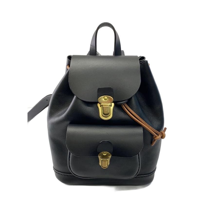 【HERZ】ミニリュック　バックパック　レザー　ブラック HERZ◇ミニリュック/レザー/BLK/無地/R-4-XS : セカンドストリート