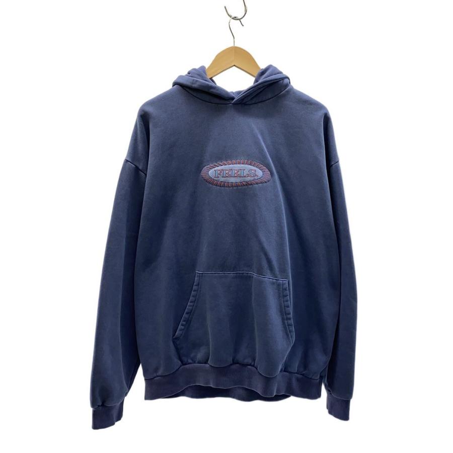 FEELS/PIGMENT DYE HOODIE/パーカー/XL/コットン/NVY/無地 : セカンド