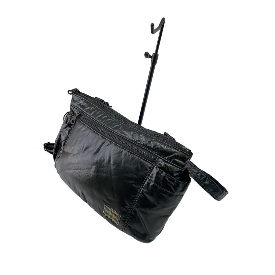 PORTER◇CIRE/ショルダーバッグ/ナイロン/BLK/無地/598-09644