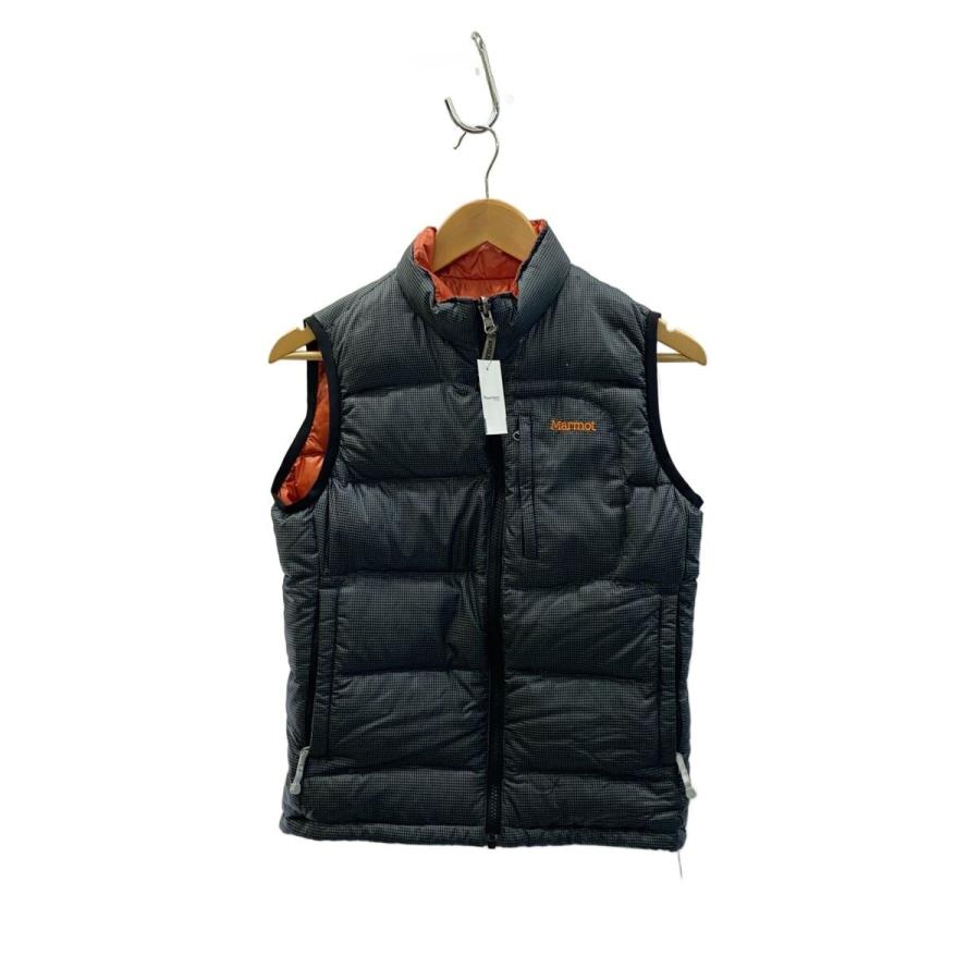 Marmot◇リバーシブルダウンベスト/M/ナイロン/BLK/総柄/mjj-8644wr