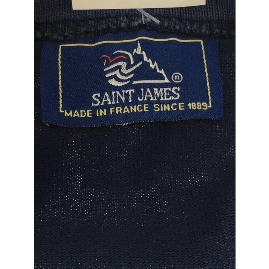 SAINT JAMES◆80s〜90s/旧タグ/ウエッソン/長袖Tシャツ/3 1/2/コットン/ネイビー/無地｜ssol-shopping｜03