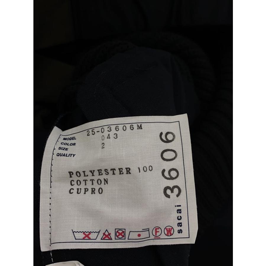sacai◇25SSニット(厚手)/2/ポリエステル/BLK/25-03606m