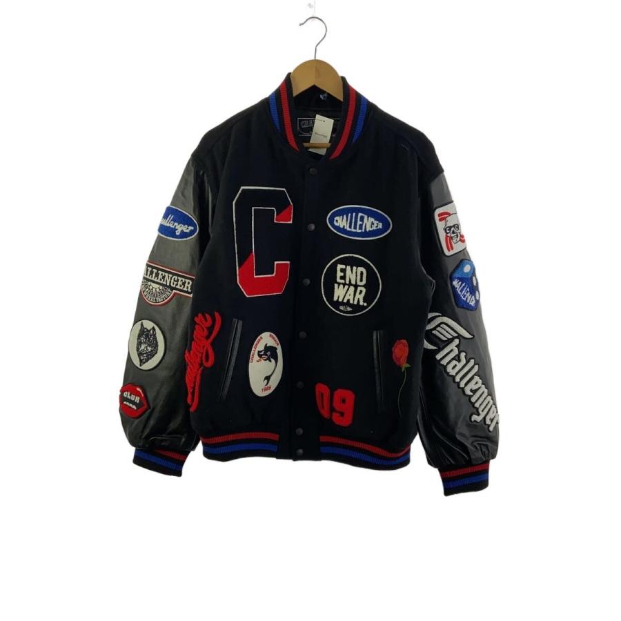 Challenger スタジャン CHALLENGER◇15th VARSITY JACKET/スタジャン/L/ウール/BLK : セカンド