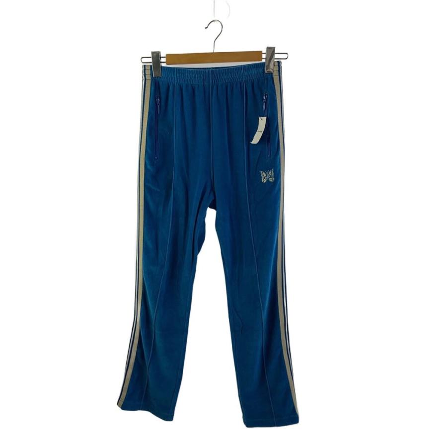 Needles◇Narrow Track Pant/ストレートパンツ/XS/ベロア/BLU/KP227