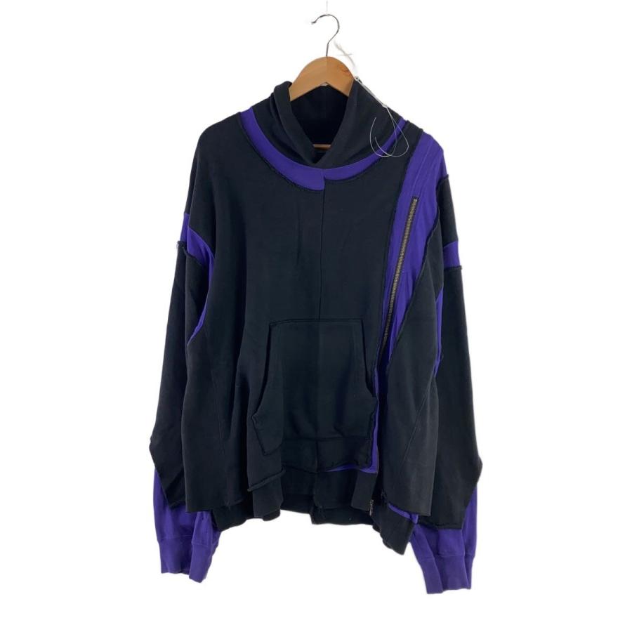 FACETASM◇23AW/LAYERD DECONSTRUCTED SWEAT/4/コットン/BLK/MKS-SW