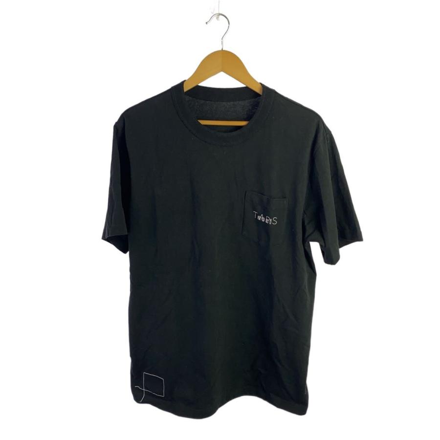 sacai◇×WTAPS/Embroidery T-Shirt/Tシャツ/5/コットン/BLK/25-0930S