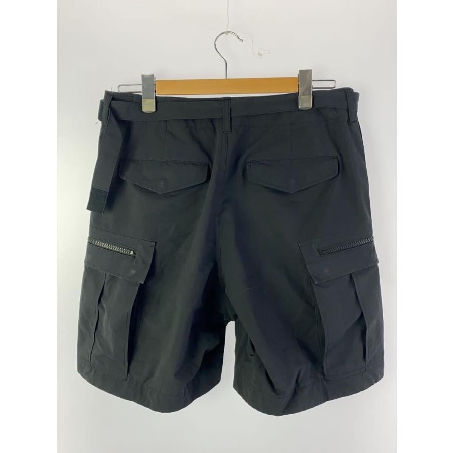sacai◇24SS Matte Taffeta Shorts/3/ポリエステル/BLK/無地/24-03361M