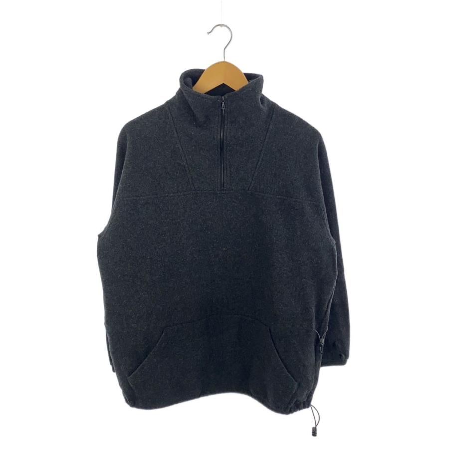 COMOLI◇ウールジャージプルオーバー/ジャケット/1/ウール/GRY/無地