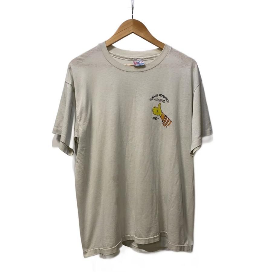 Hanes◇90s/USA製/マクドナルド/Tシャツ/L/コットン/WHT// : セカンド