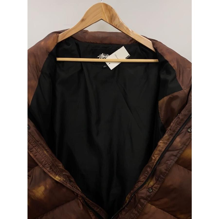 STUSSY◇Aurora Puffer Jacket/ダウンジャケット/L/ポリエステル/BRW
