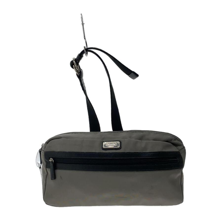 COACH◇ボディバッグ/ショルダーバッグ/PVC/GRY/無地 COACH◇ボディバッグ/ショルダーバッグ/PVC/GRY/無地