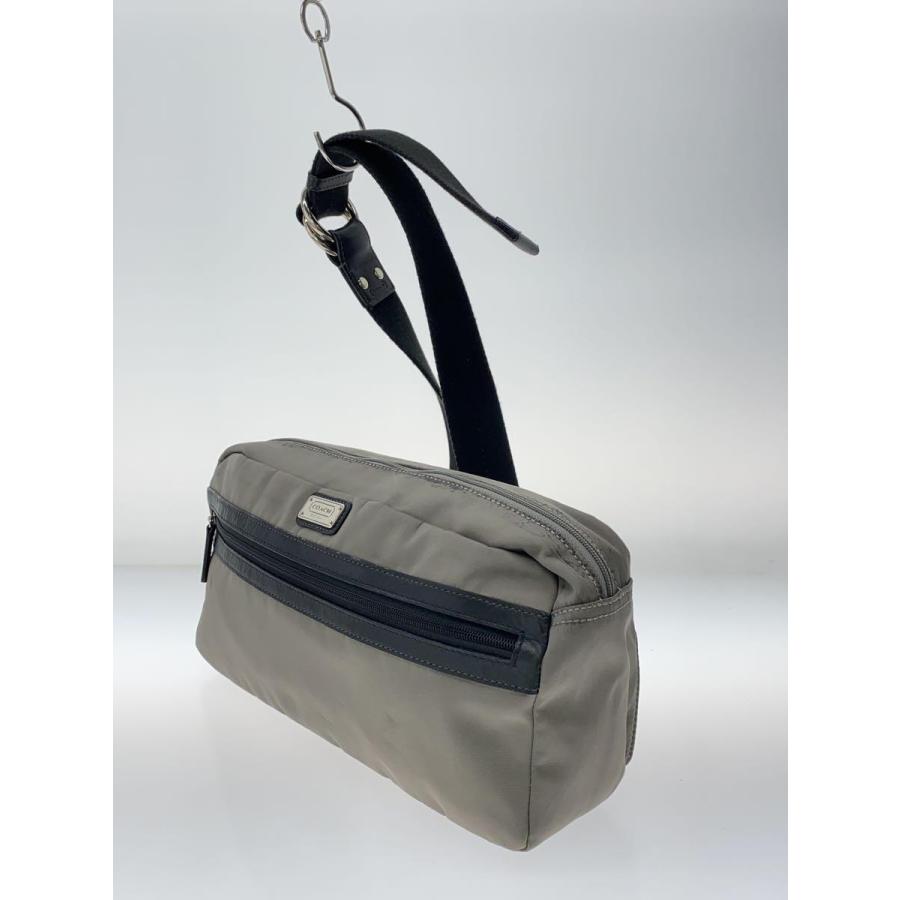 COACH◇ボディバッグ/ショルダーバッグ/PVC/GRY/無地 COACH◇ボディバッグ/ショルダーバッグ/PVC/GRY/無地