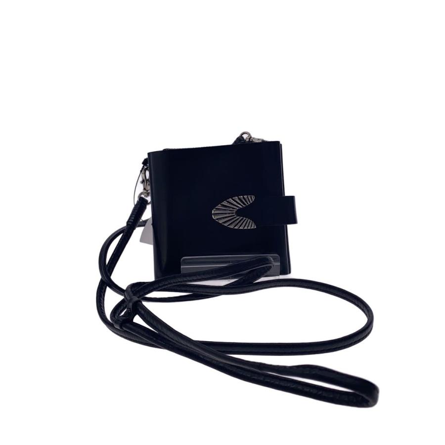 美品　TOGA TOO 二つ折り財布 黒 TOGA◇2つ折り財布/レザー/BLK/無地/レディース : セカンドストリート