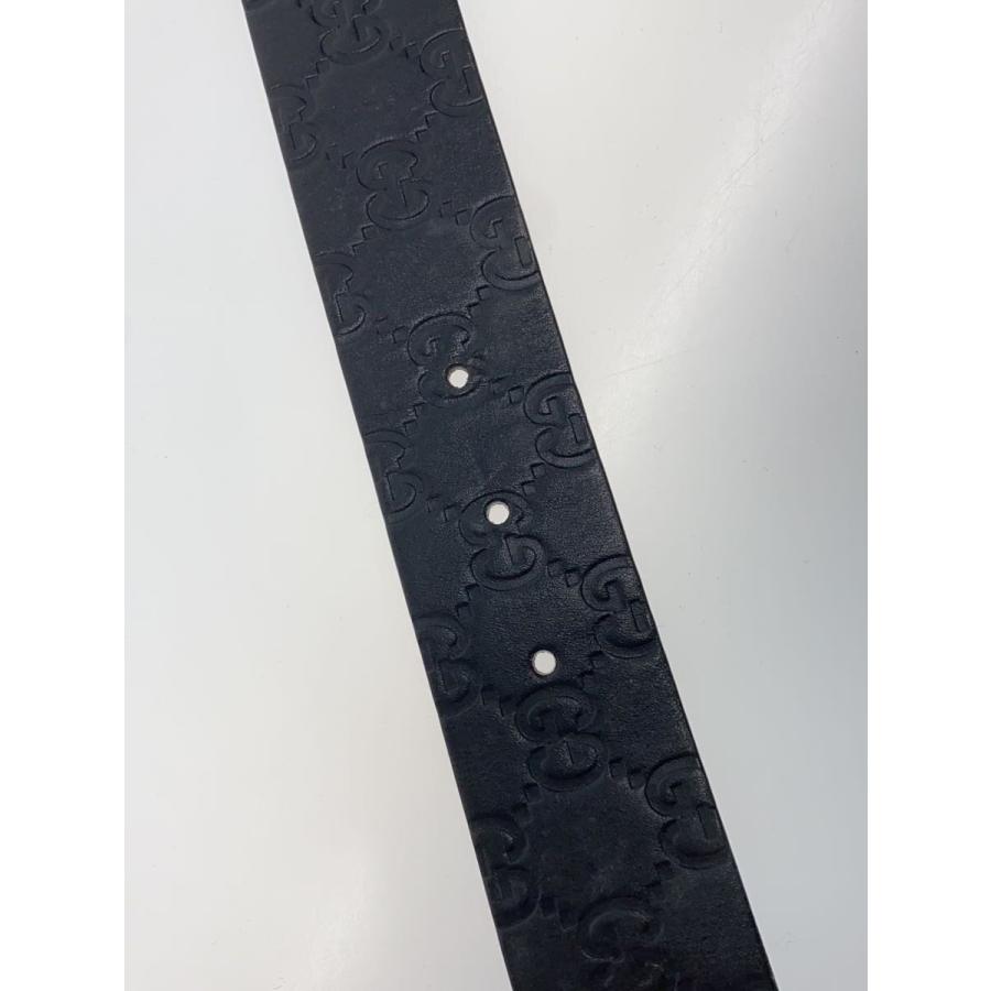 GUCCI◇ベルト/レザー/BLK/総柄/レディース/182320・497717