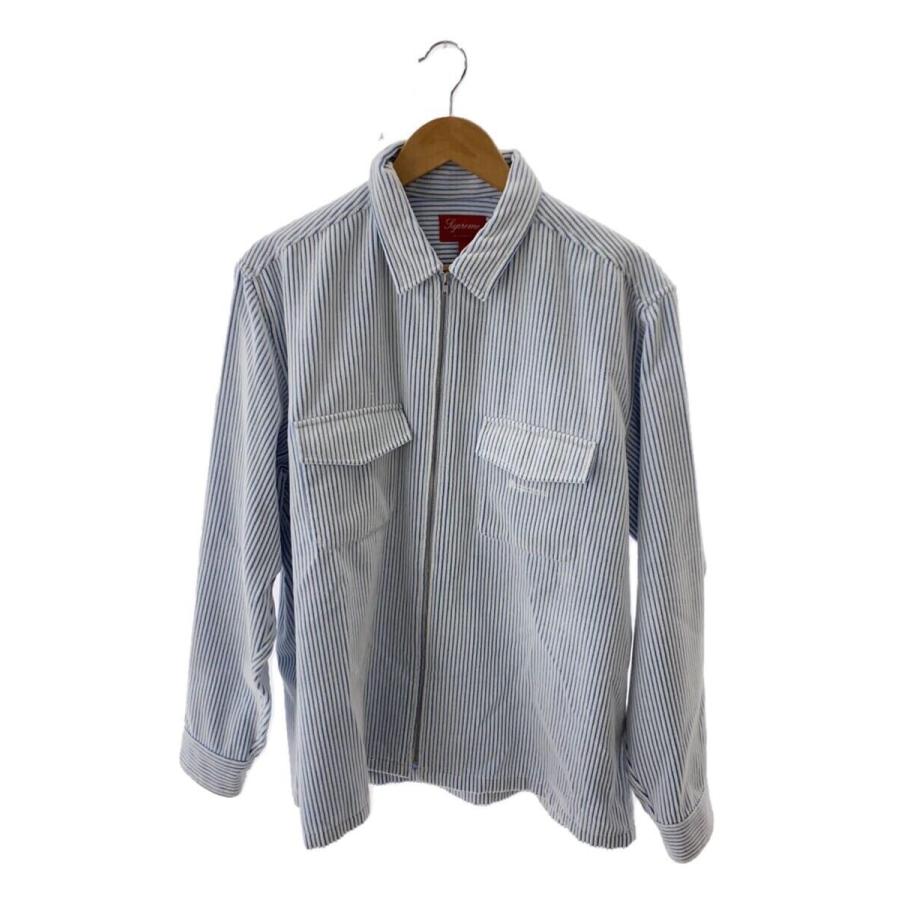 Supreme◇23SS/2-Tone Corduroy Zip Up Shirt/L/コーデュロイ 