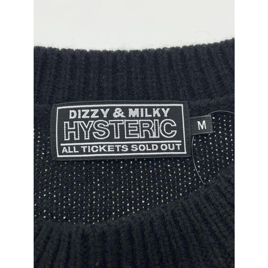 HYSTERIC GLAMOUR◆HG COMBO編込 セーター/M/アクリル/BLK/02233NS07｜ssol-shopping｜03