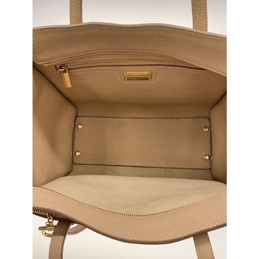 Salvatore Ferragamo◇トートバッグ/レザー/BEG/F216 : セカンド Salvatore Ferragamo◇トートバッグ/レザー/BEG/F216 : セカンド