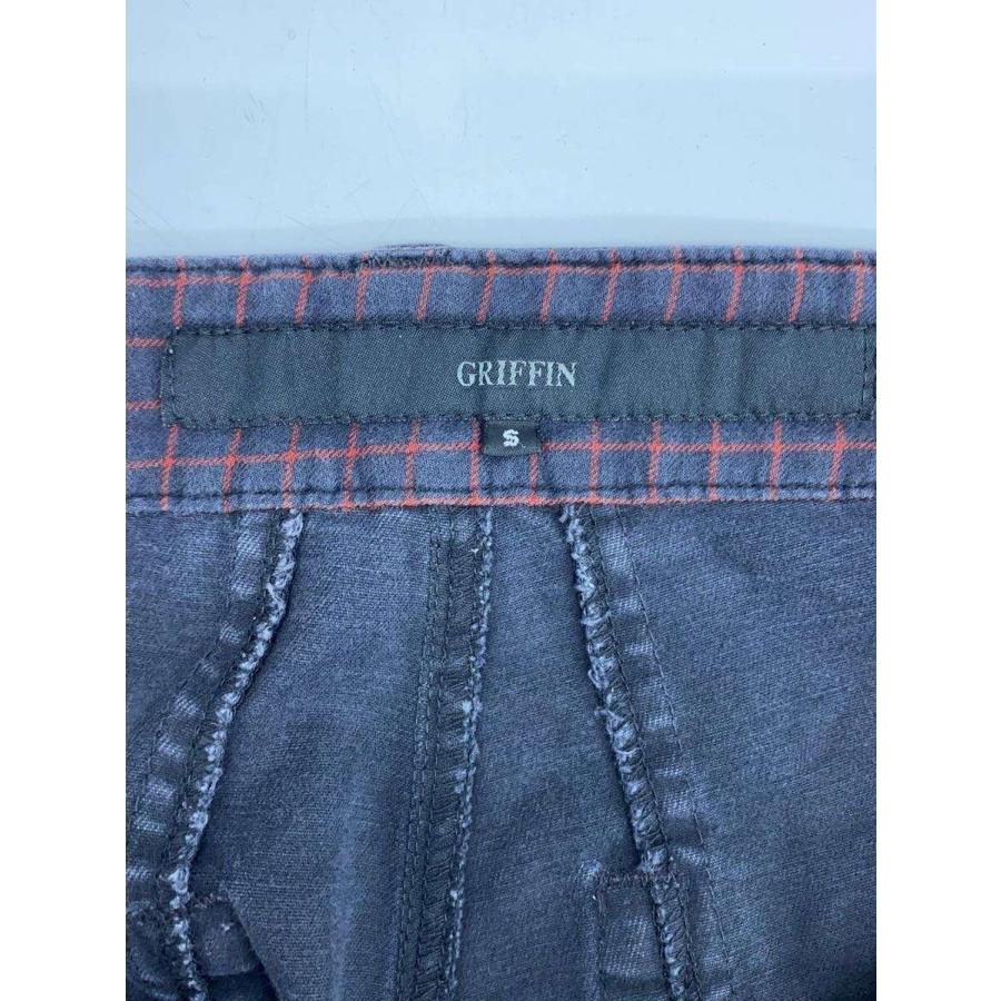 GRIFFIN◇00s/Y2K/サイドジップギミックパンツ/S/コットン/BLK/千鳥格 