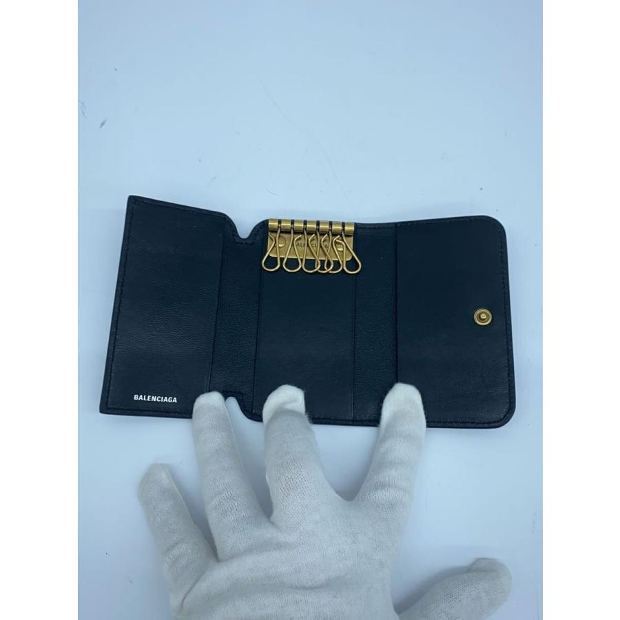 レディースファッション BALENCIAGA◇6連キーケース/レザー/BLK/メンズ