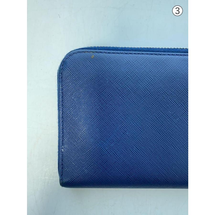 PRADA◆長財布/レザー/BLU/レディース｜ssol-shopping｜09