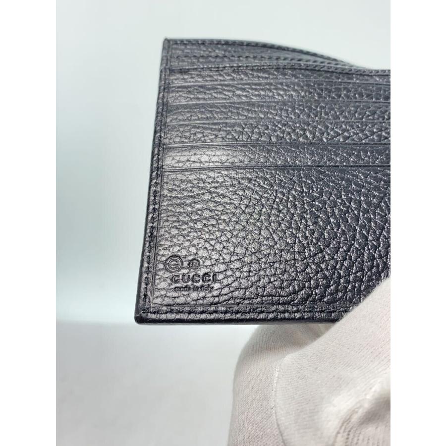 GUCCI◇2つ折り財布_インターロッキングG/PVC/BLK/無地/レディース